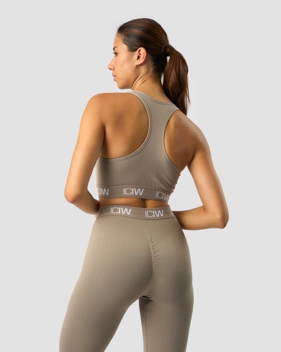 Naiset ICIW Urheiluliivit | Define Seamless Logo Scrunch Sports Bra Taupe