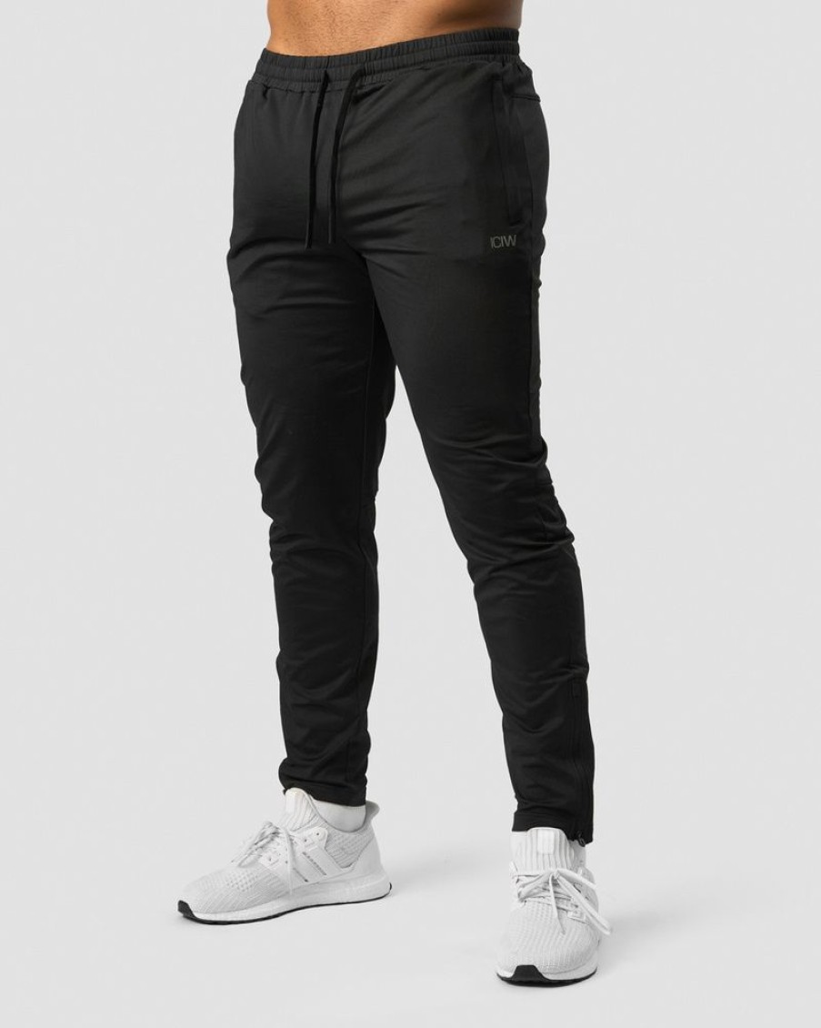 Miehet ICIW Housut | Ultimate Training Zip Pants Black