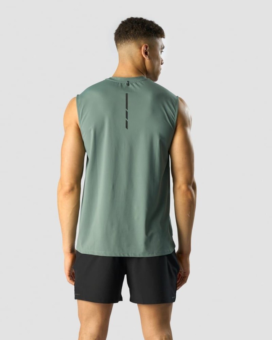 Miehet ICIW T-Paidat | Charge Sleeveless T-Shirt Men Sea Green