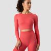 Naiset ICIW Seamless | Define Seamless Ls Crop Top Coral