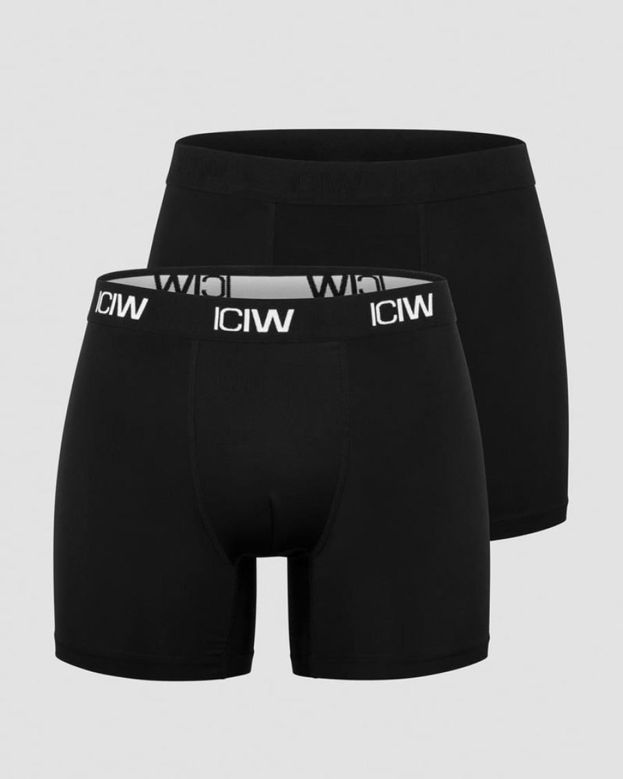 Miehet ICIW Alusvaatteet | Sport Boxer 2-Pack Black