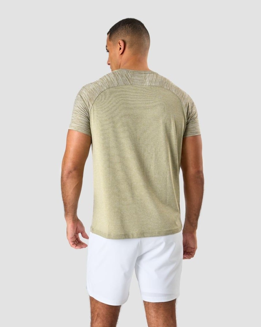 Miehet ICIW T-Paidat | Workout Mesh T-Shirt Men Light Green Melange