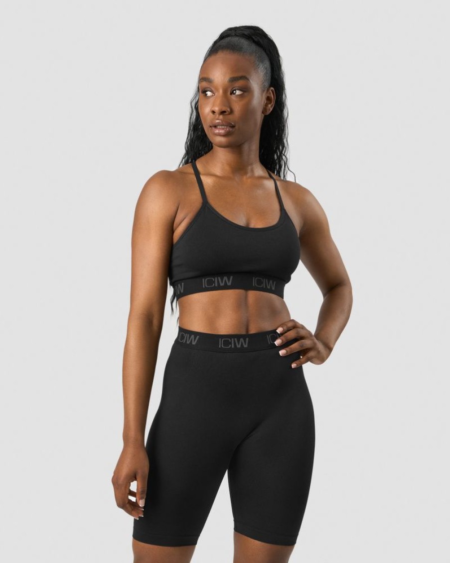 Naiset ICIW Urheiluliivit | Define Seamless Logo Strappy Sports Bra Black