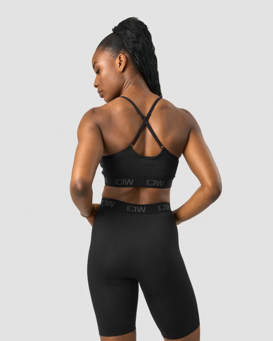 Naiset ICIW Urheiluliivit | Define Seamless Logo Strappy Sports Bra Black