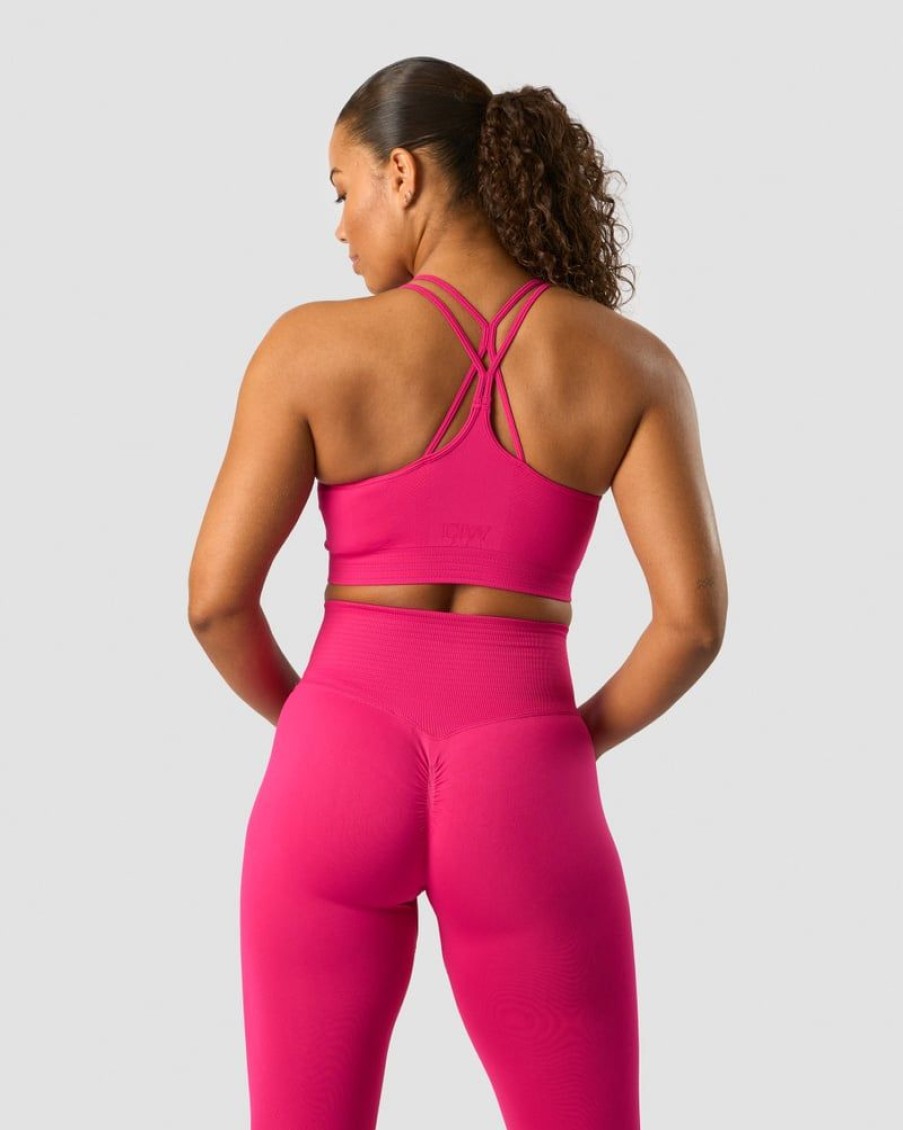 Naiset ICIW Urheiluliivit | Define Seamless Scrunch Sports Bra Bright Pink