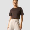 Naiset ICIW T-Paidat | Stance Cropped T-Shirt Wmn Dark Brown