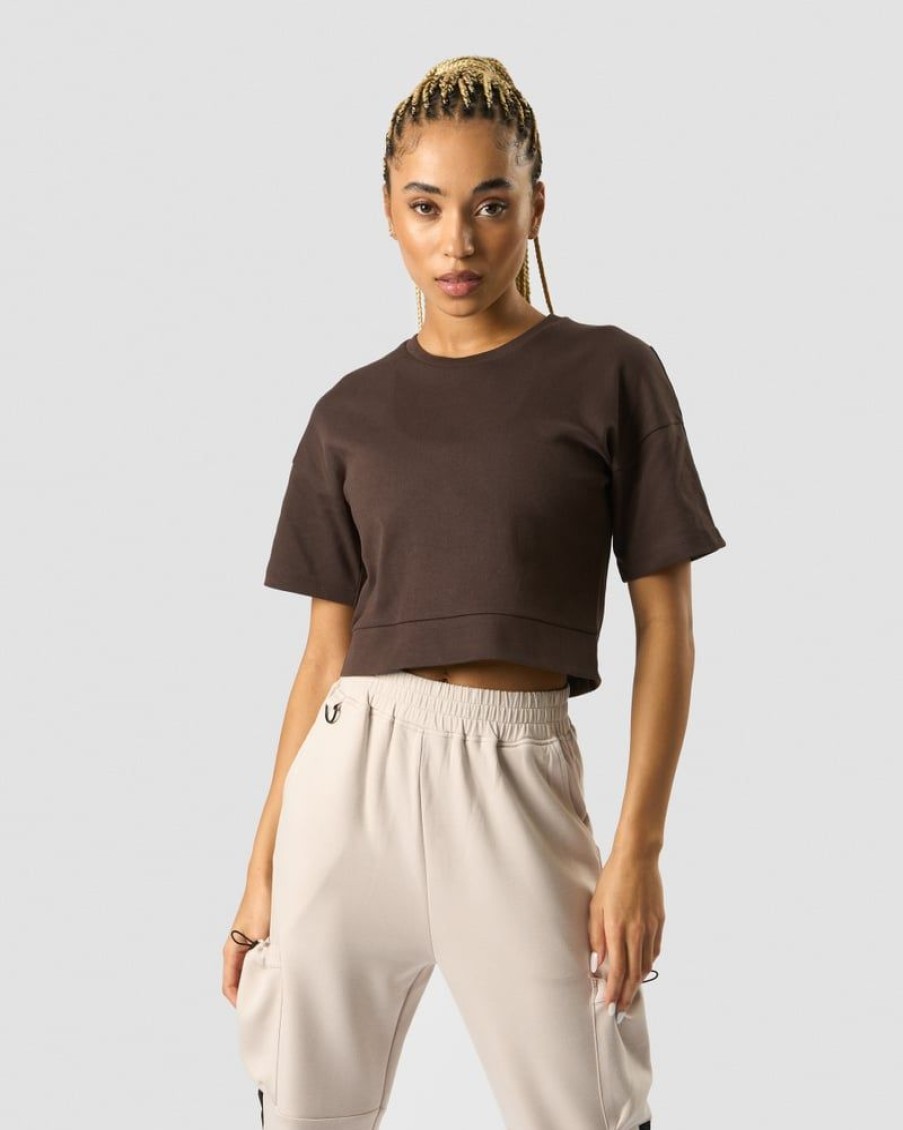 Naiset ICIW T-Paidat | Stance Cropped T-Shirt Wmn Dark Brown