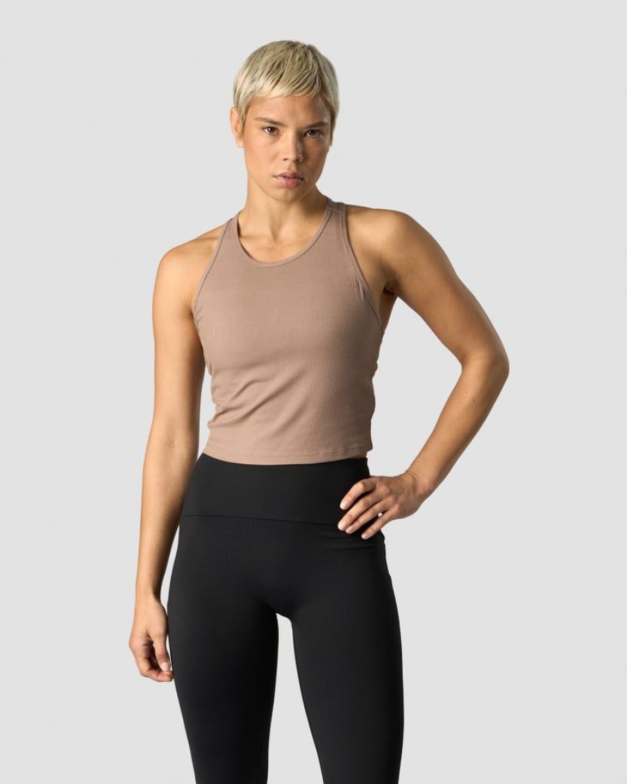 Naiset ICIW Topit | Nimble Cropped Tank Top Autumn Brown