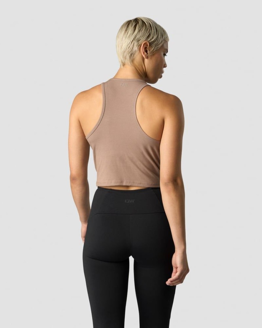 Naiset ICIW Topit | Nimble Cropped Tank Top Autumn Brown