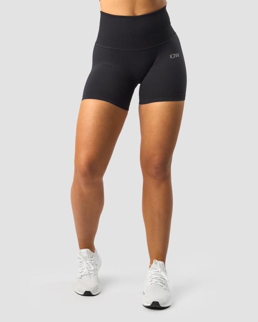 Naiset ICIW Seamless | Define Seamless Pocket Shorts Wmn Dk Graphite