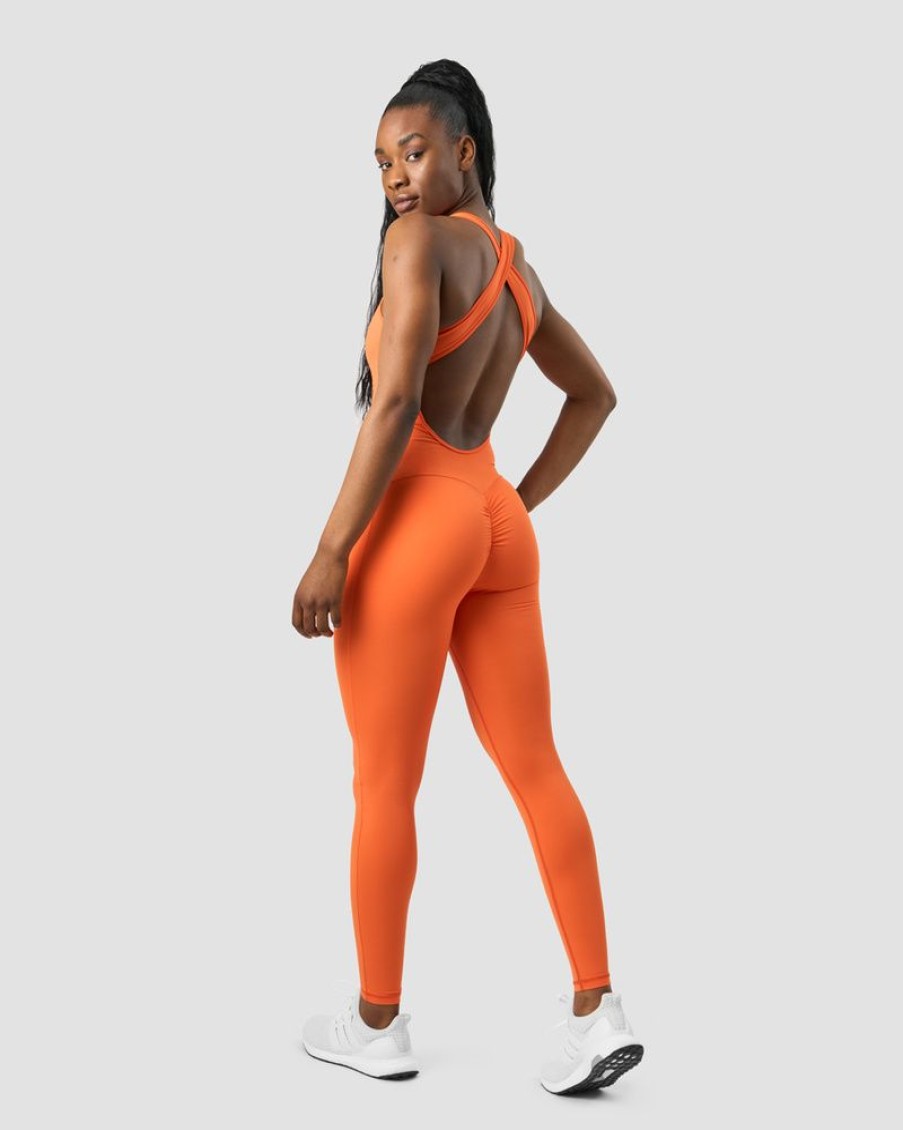 Naiset ICIW Salivaatteita | Scrunch Jumpsuit Orange