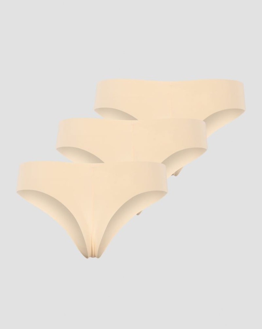 Naiset ICIW Alusvaatteet | Soft Thong 3-Pack Beige