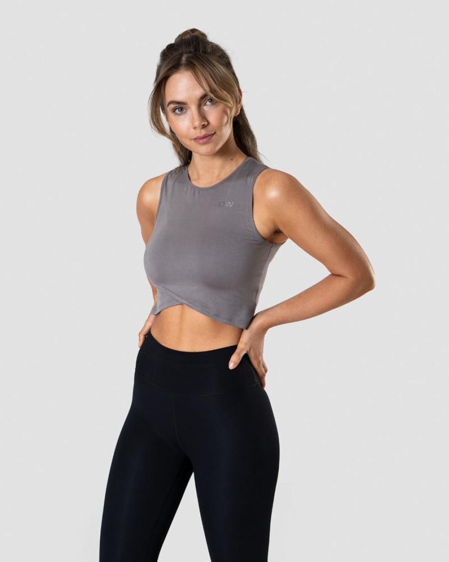 Naiset ICIW Topit | Nimble Crop Top Grey Wmn