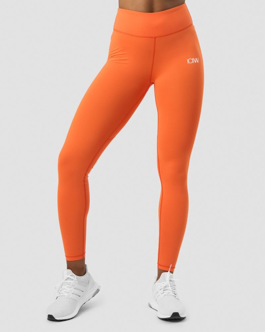 Naiset ICIW Trikoot & Leggingsit | Scrunch V-Shape Tights Orange