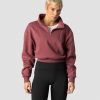 Naiset ICIW Pitkahihaiset Paidat | Nimble Cropped 1/4 Zip Wild Berry