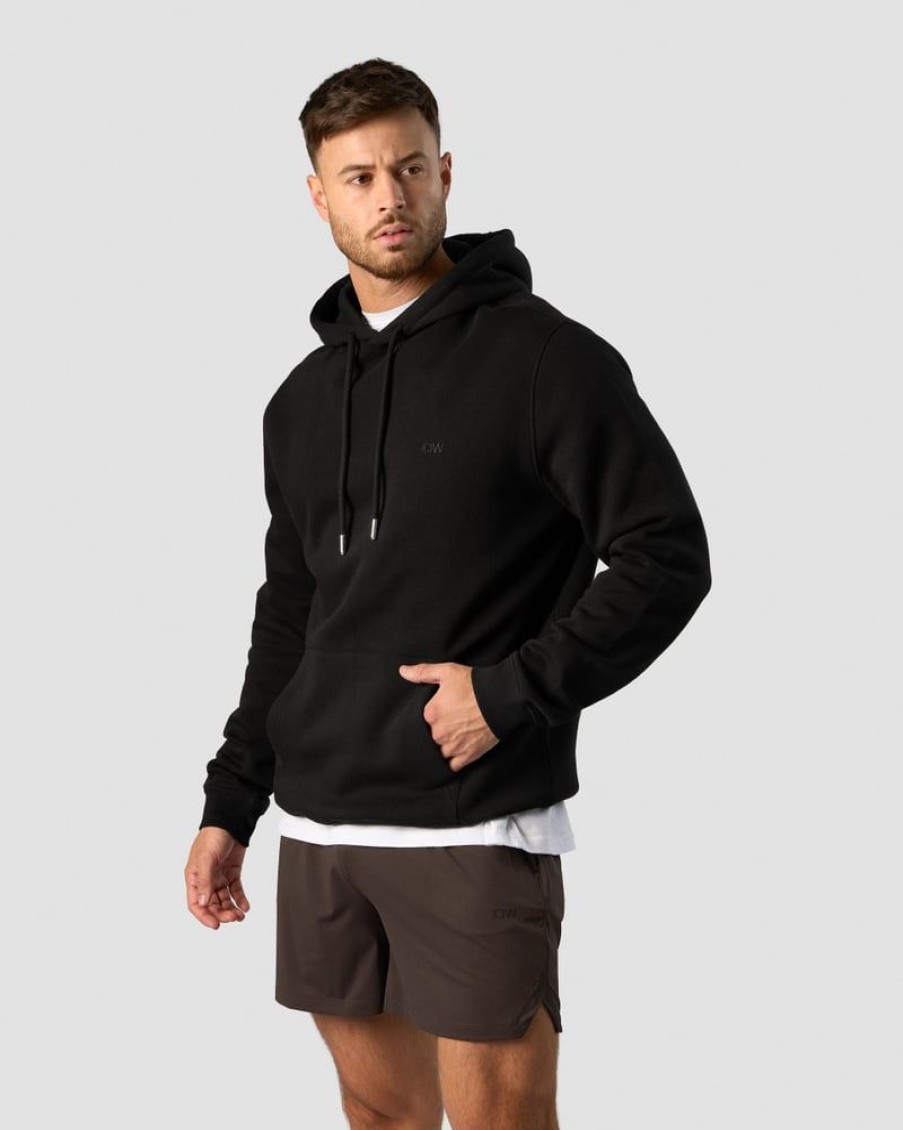 Miehet ICIW Pitkahihaiset Paidat | Everyday Hoodie Side Logo Men Black