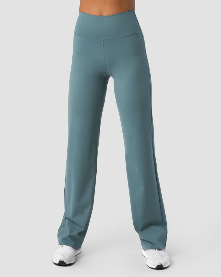 Naiset ICIW Housut | Nimble Straight Leg Pants Steel Blue