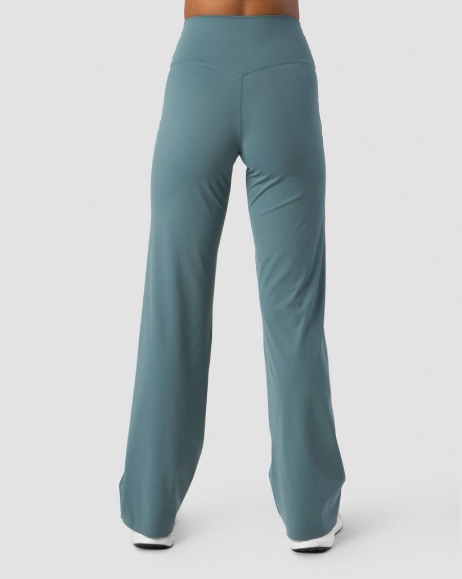 Naiset ICIW Housut | Nimble Straight Leg Pants Steel Blue