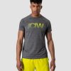 Miehet ICIW T-Paidat | Smash Padel Mesh T-Shirt Grey Melange Men