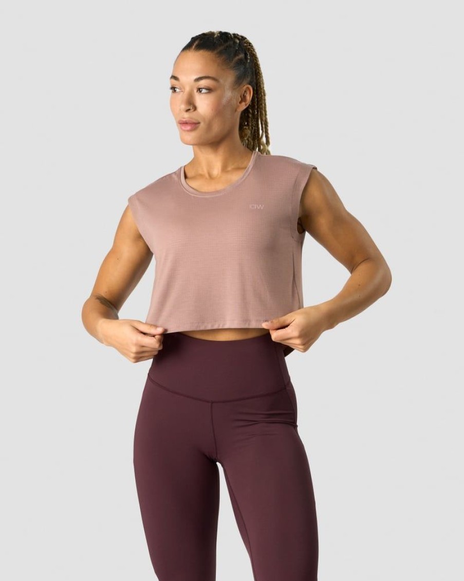 Naiset ICIW Topit | Stride Cropped Tank Wmn Light Mauve