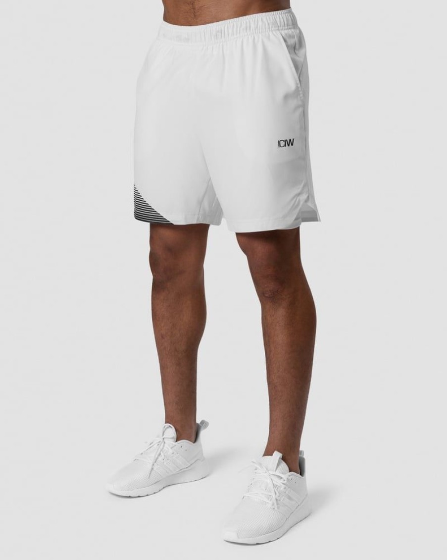 Miehet ICIW Shortsit | Smash Padel 2-In-1 Shorts White/Navy Men