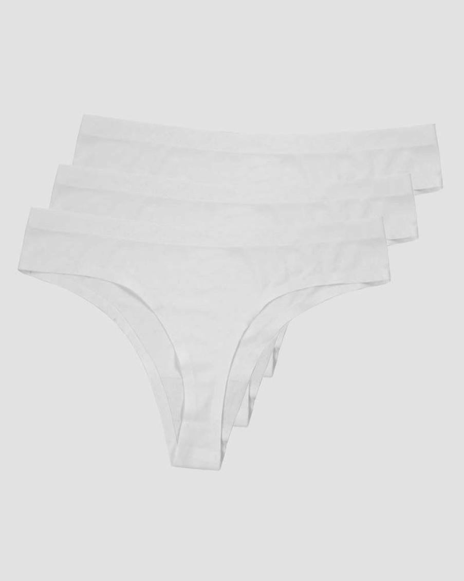 Naiset ICIW Alusvaatteet | Invisible Thong 3-Pack White