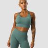 Naiset ICIW Urheiluliivit | Ribbed Define Seamless Sports Bra Sea Green