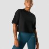 Naiset ICIW T-Paidat | Everyday Cotton Cropped T-Shirt Black