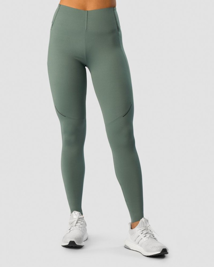 Naiset ICIW Trikoot & Leggingsit | Charge Pocket Tights Wmn Sea Green