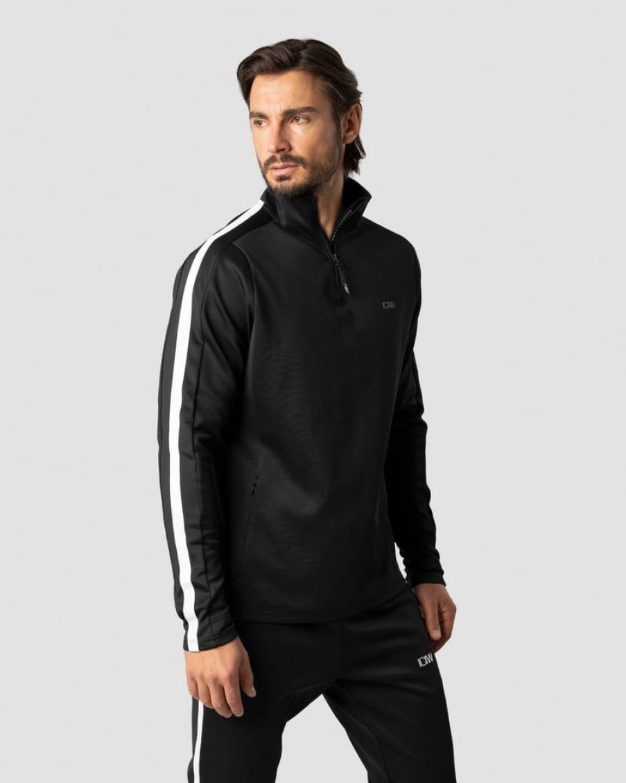 Miehet ICIW Pitkahihaiset Paidat | Track 1/4 Zip Jacket Black Men