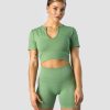 Naiset ICIW Seamless | Ribbed Define Seamless Cropped T-Shirt Light Green