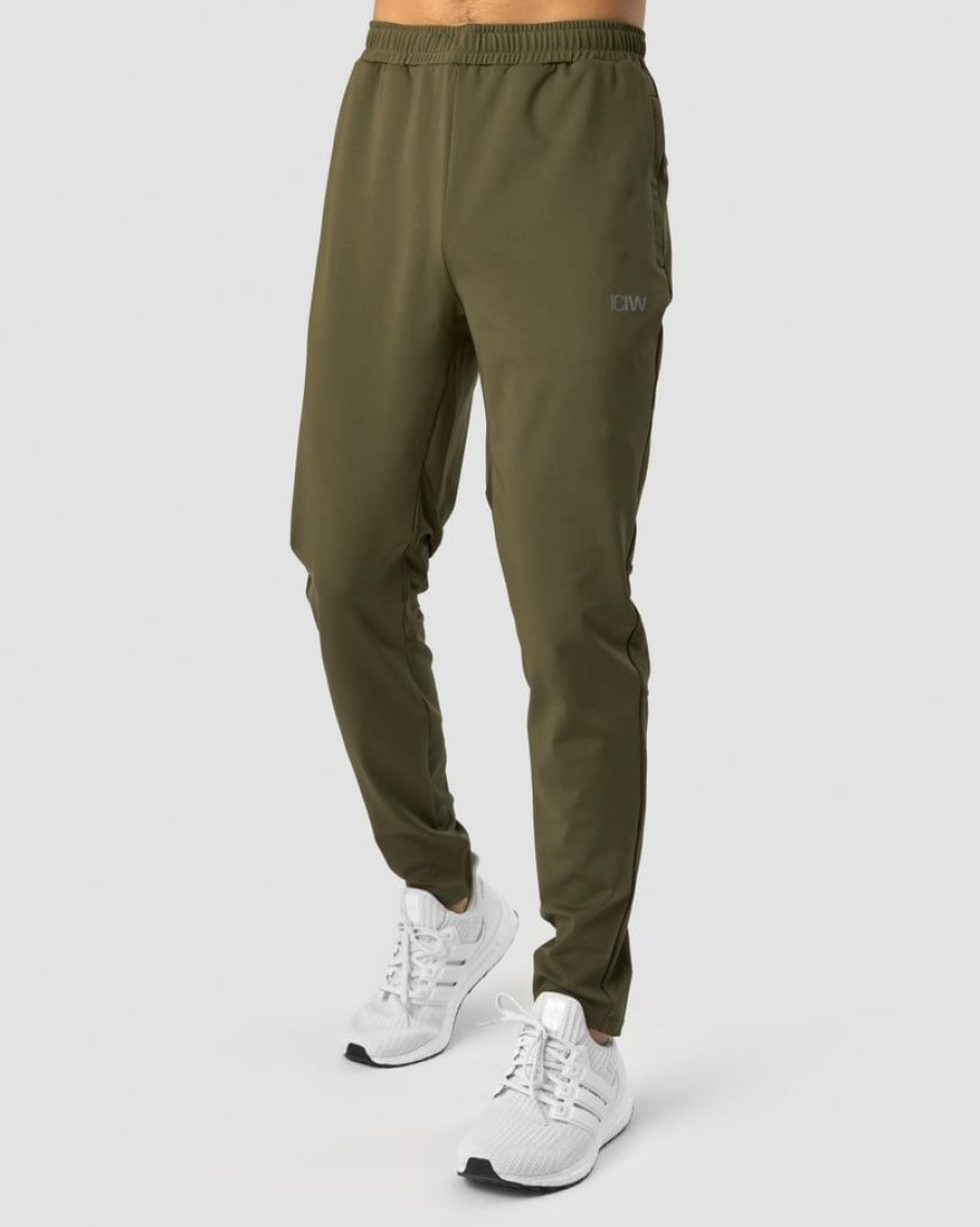 Miehet ICIW Housut | Stride Workout Pants Men Dark Green