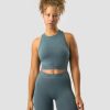 Naiset ICIW Seamless | Define Seamless Logo Cropped Tank Top Jungle Green