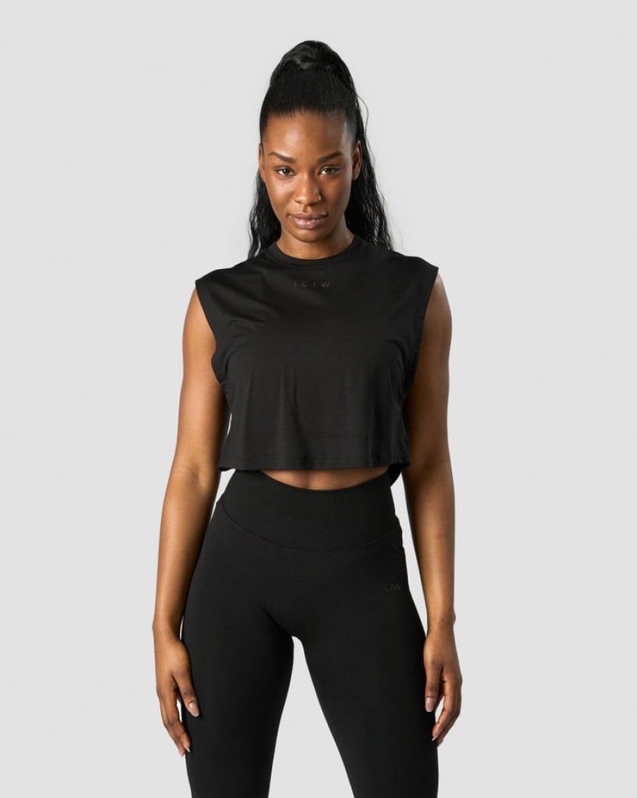 Naiset ICIW Topit | Rush Cropped Tank Top Black