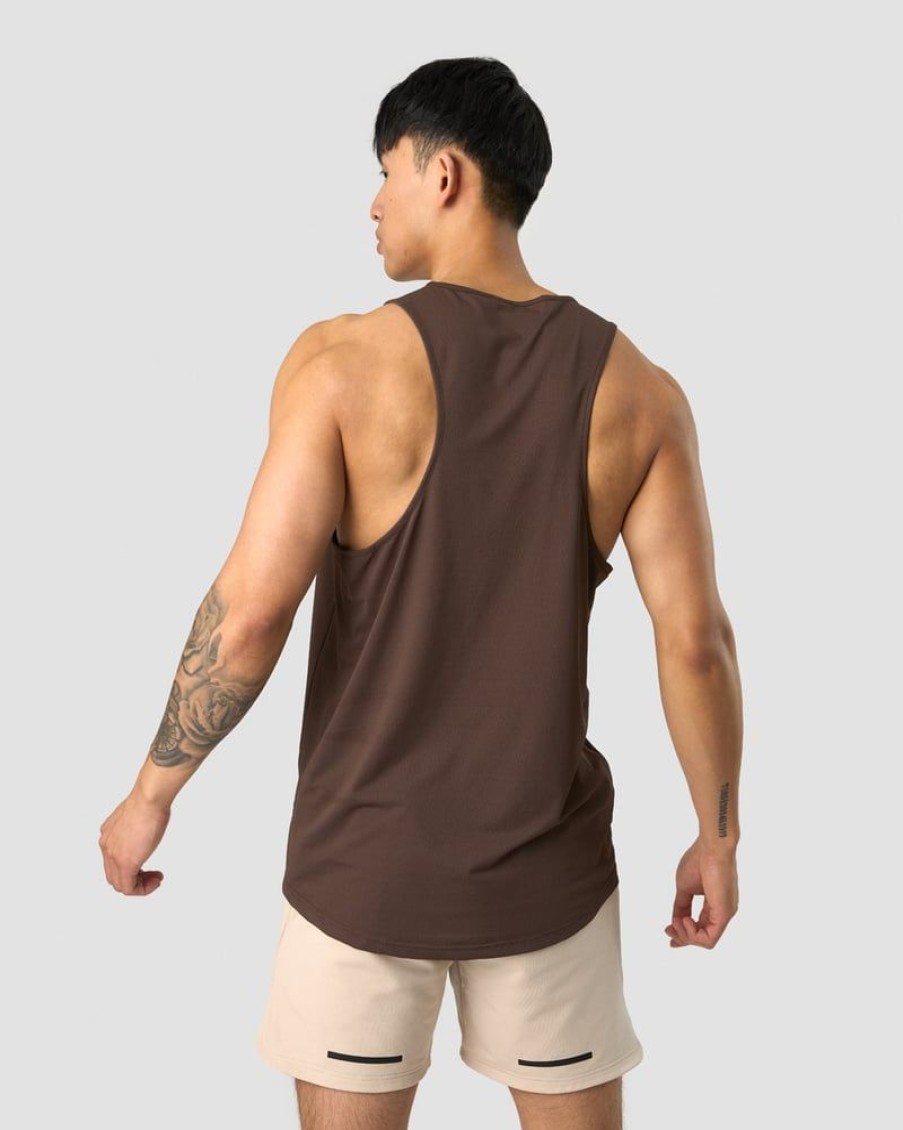 Miehet ICIW Topit | Stride Tank Top Men Dark Brown