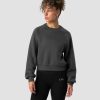 Naiset ICIW Pitkahihaiset Paidat | Everyday Cropped Crewneck Dark Grey