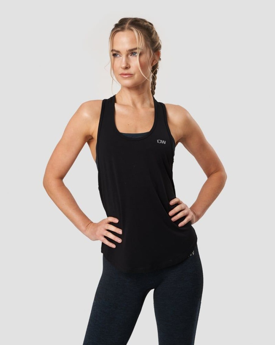 Naiset ICIW Topit | Everyday Racerback Tank Top Black