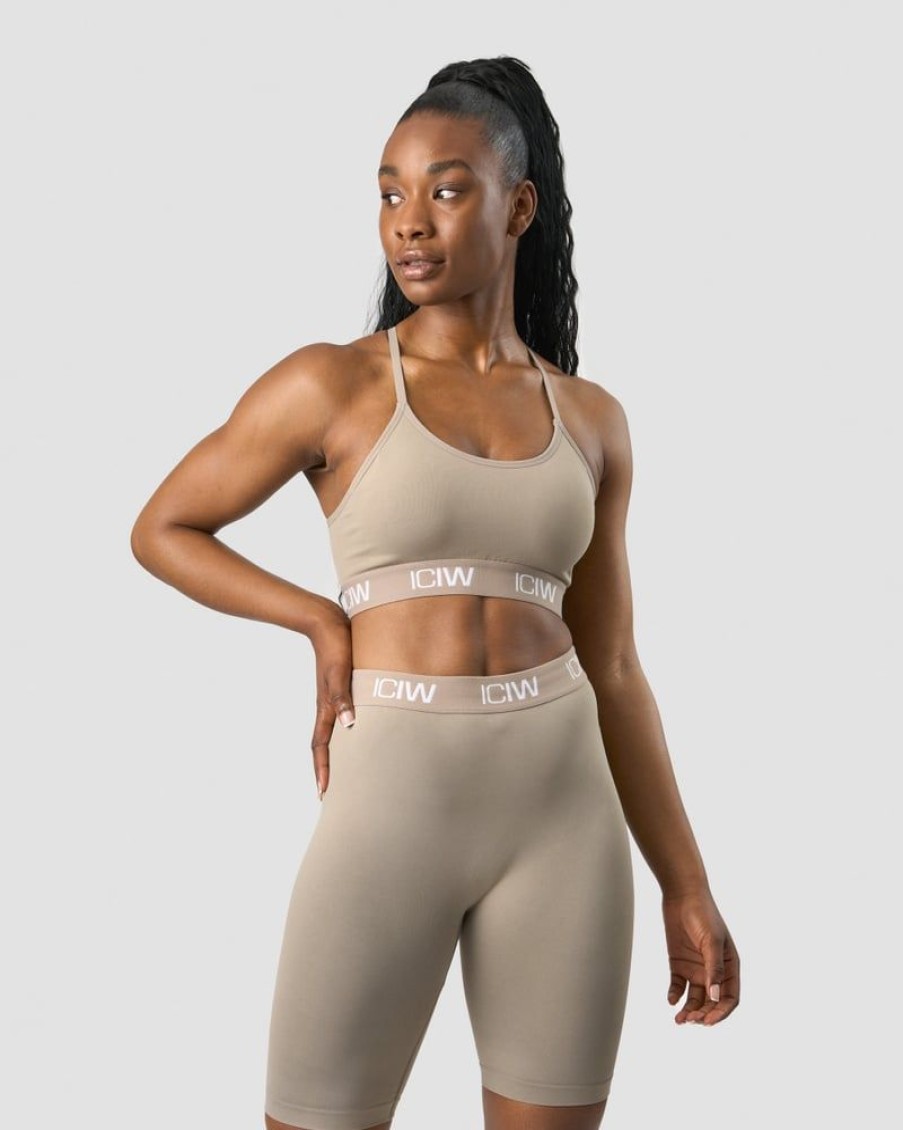 Naiset ICIW Urheiluliivit | Define Seamless Logo Strappy Sports Bra Taupe