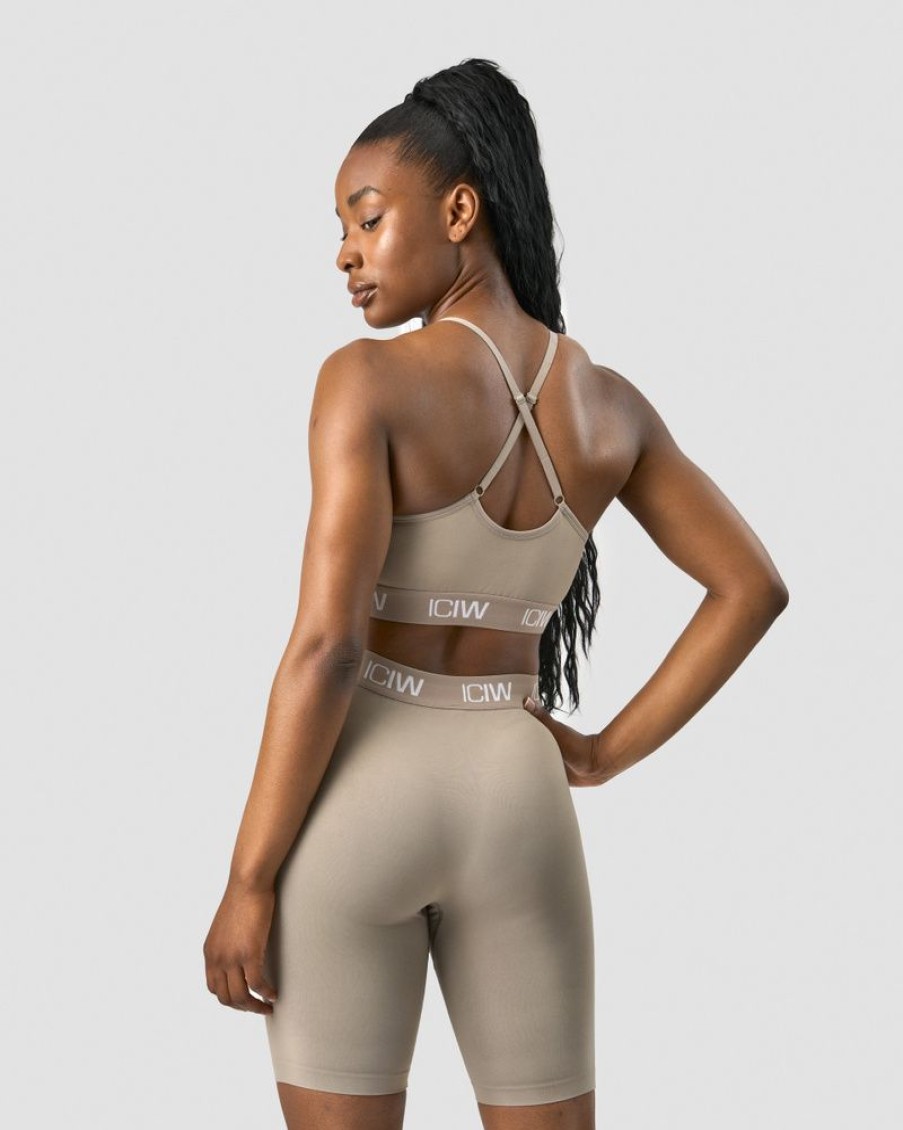 Naiset ICIW Urheiluliivit | Define Seamless Logo Strappy Sports Bra Taupe