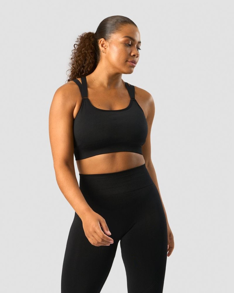 Naiset ICIW Urheiluliivit | Deluxe Seamless Adjustable Sports Bra Black