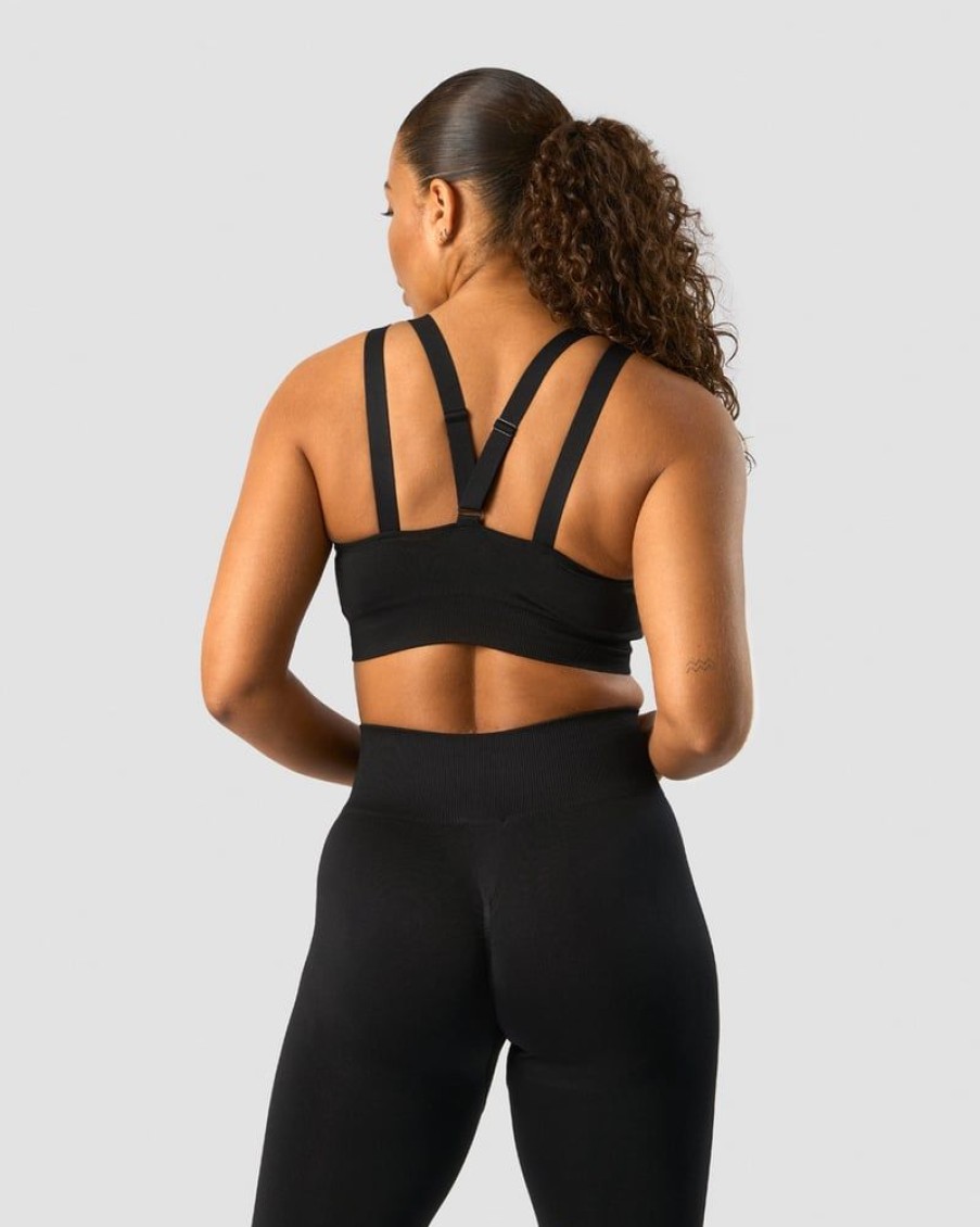 Naiset ICIW Urheiluliivit | Deluxe Seamless Adjustable Sports Bra Black