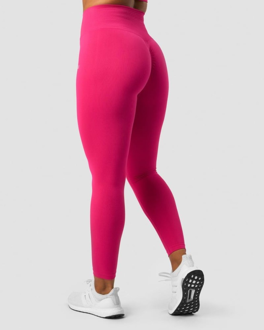 Naiset ICIW Trikoot & Leggingsit | Define Seamless Scrunch Tights Bright Pink