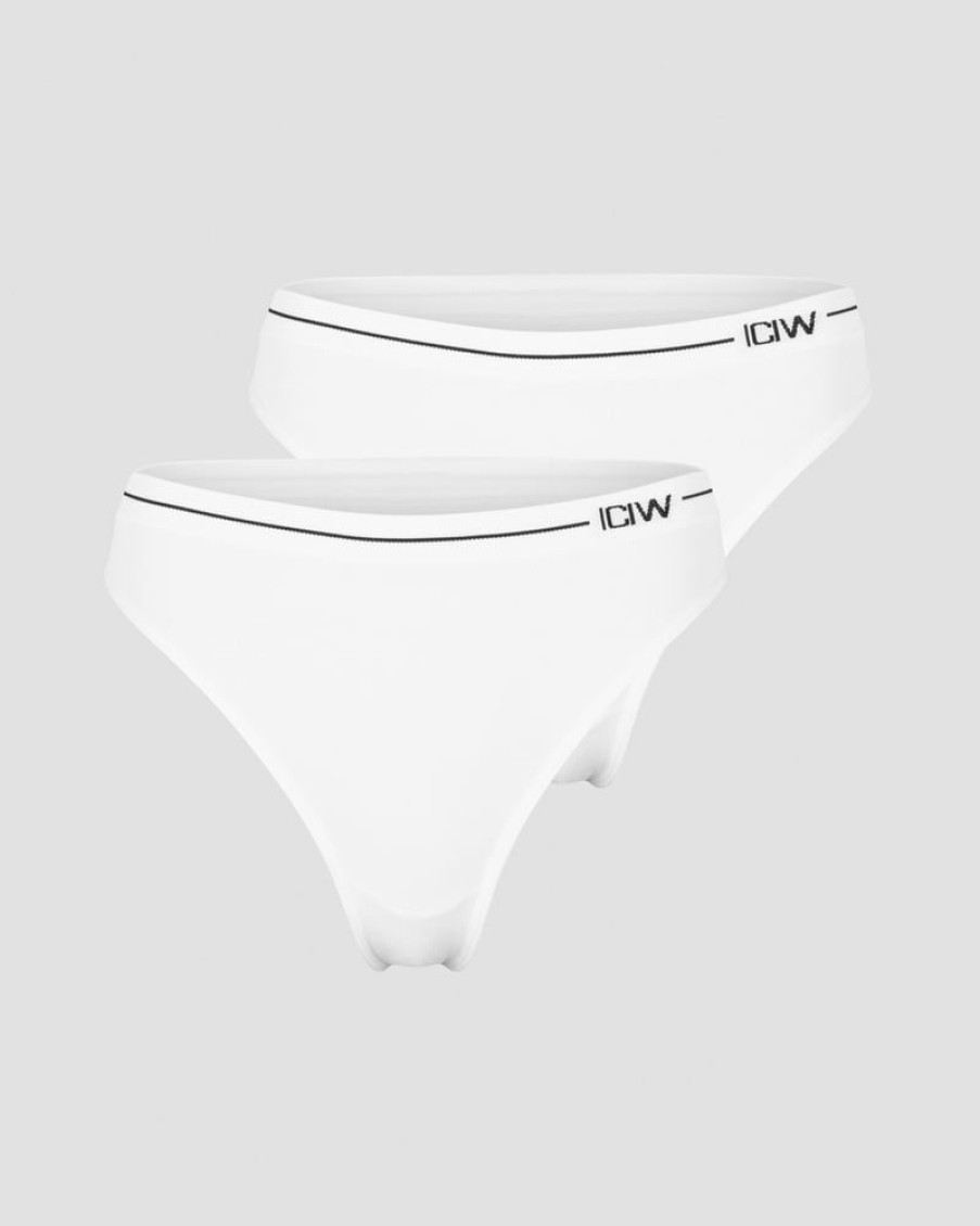 Naiset ICIW Seamless | Everyday Seamless Thong 2-Pack White