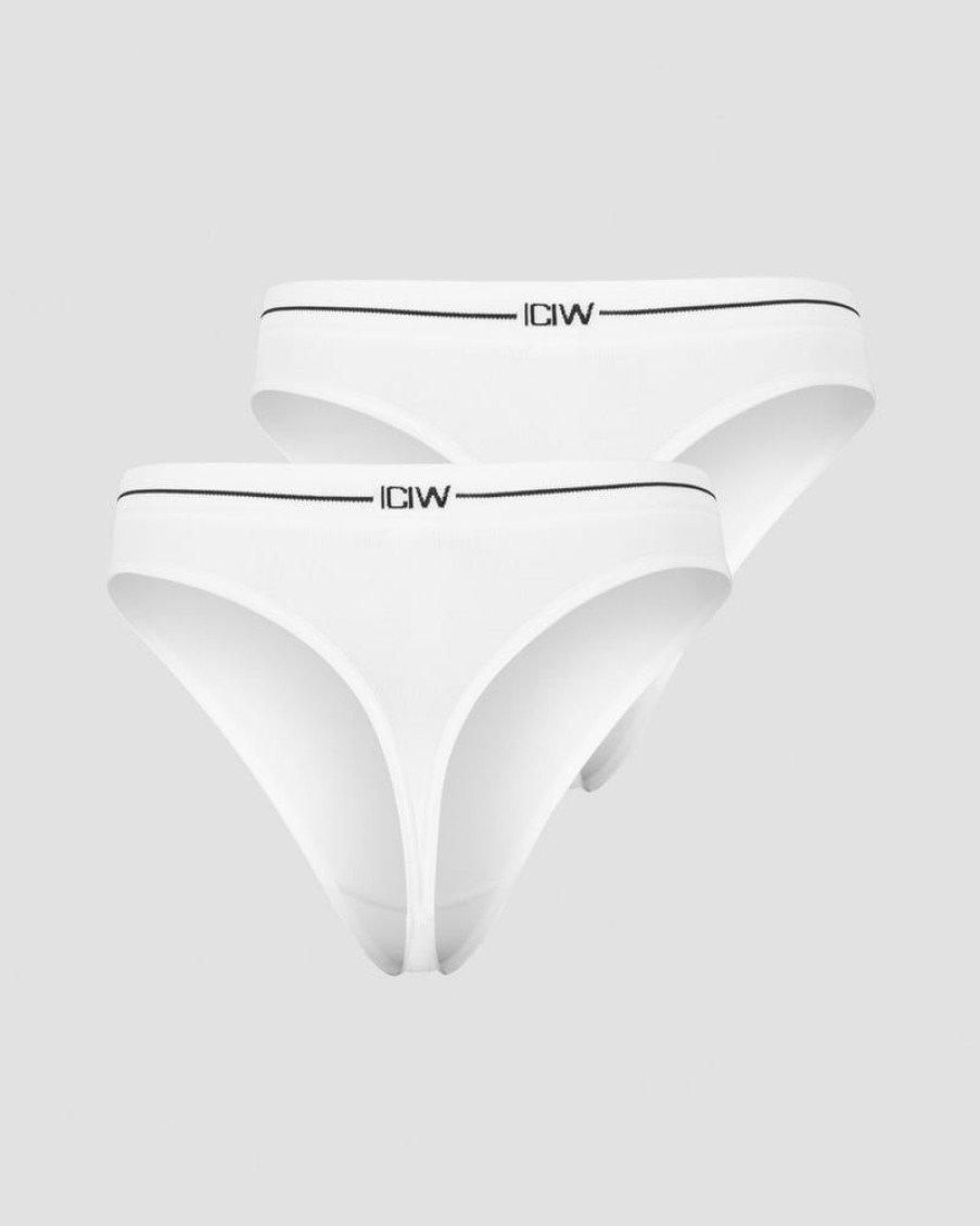 Naiset ICIW Seamless | Everyday Seamless Thong 2-Pack White