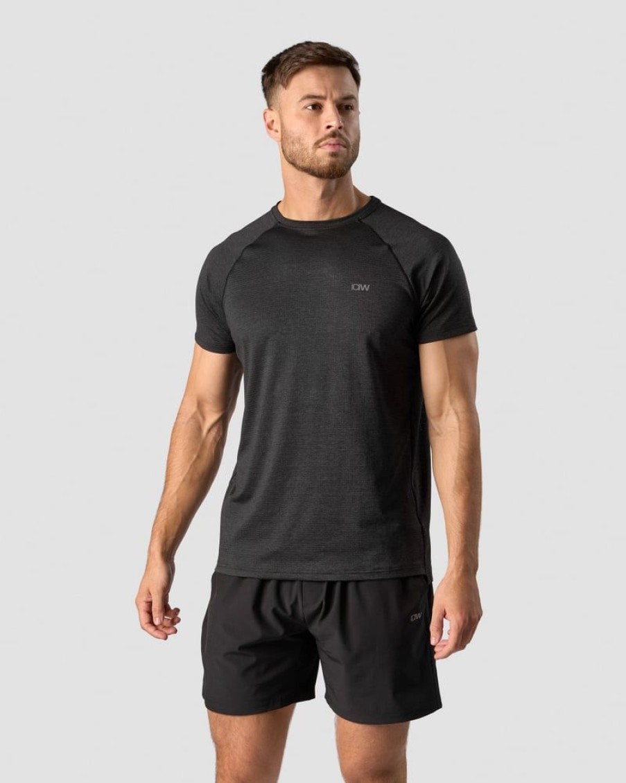 Miehet ICIW T-Paidat | Training Mesh T-Shirt Men Dark Grey