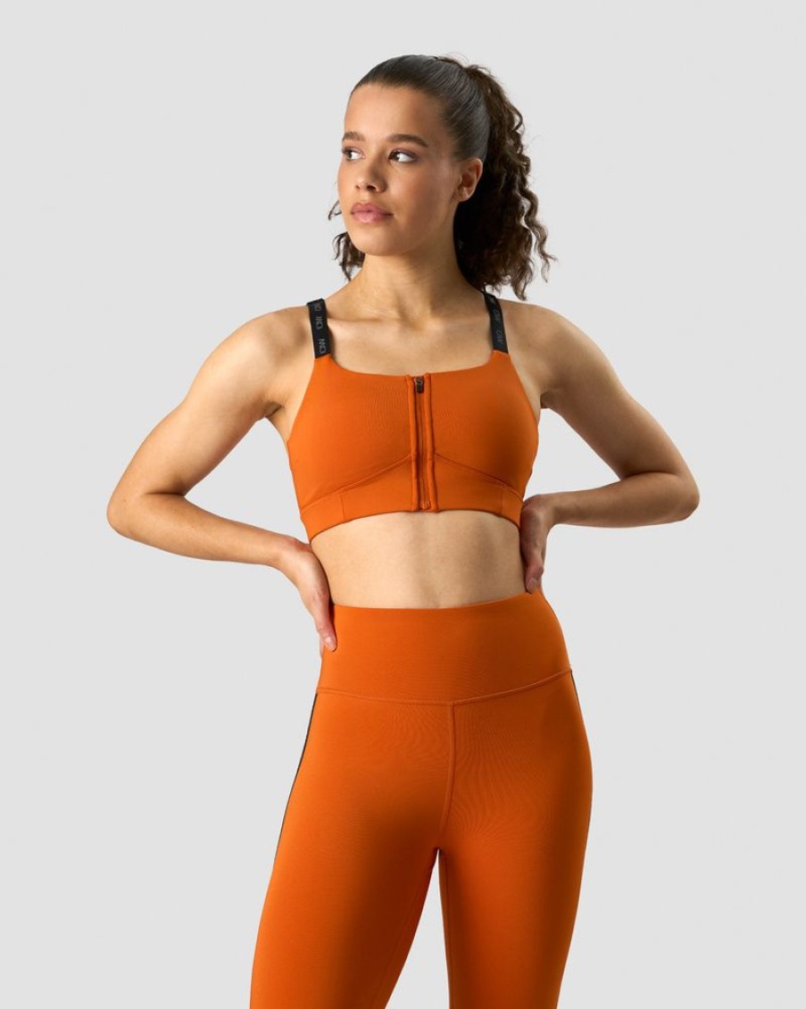 Naiset ICIW Urheiluliivit | Ultimate Training Zipper Sports Bra Amber