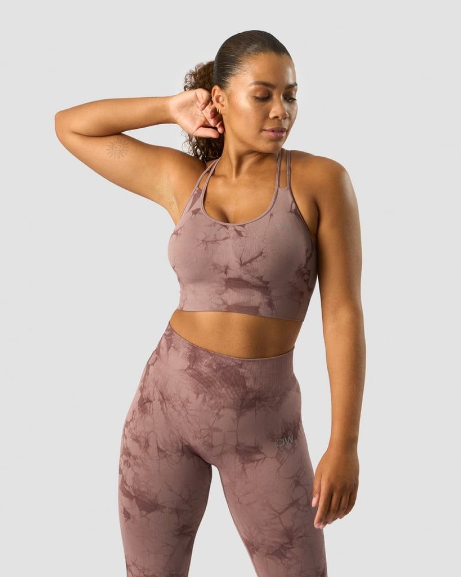 Naiset ICIW Urheiluliivit | Define Seamless Tie Dye Sports Bra Mauve