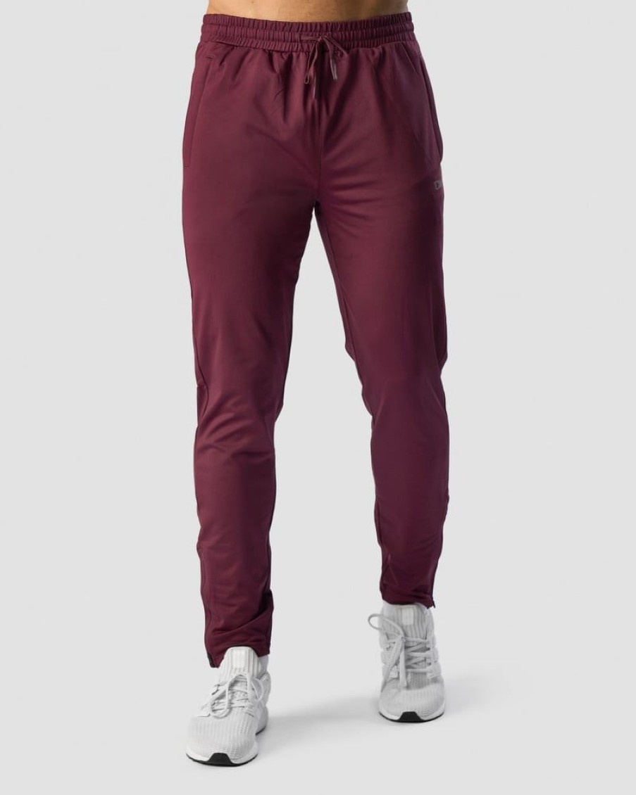 Miehet ICIW Housut | Ultimate Training Zip Pants Burgundy