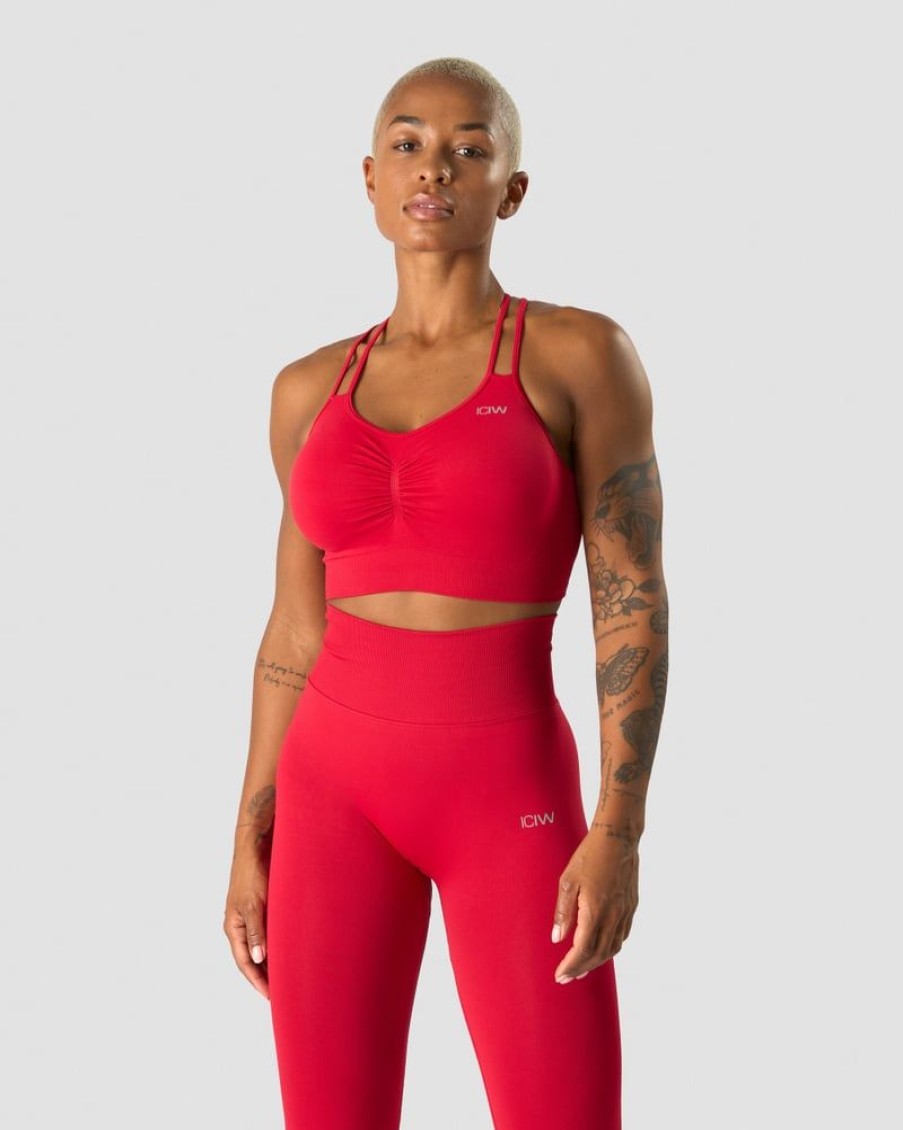 Naiset ICIW Urheiluliivit | Define Seamless Scrunch Sports Bra Red