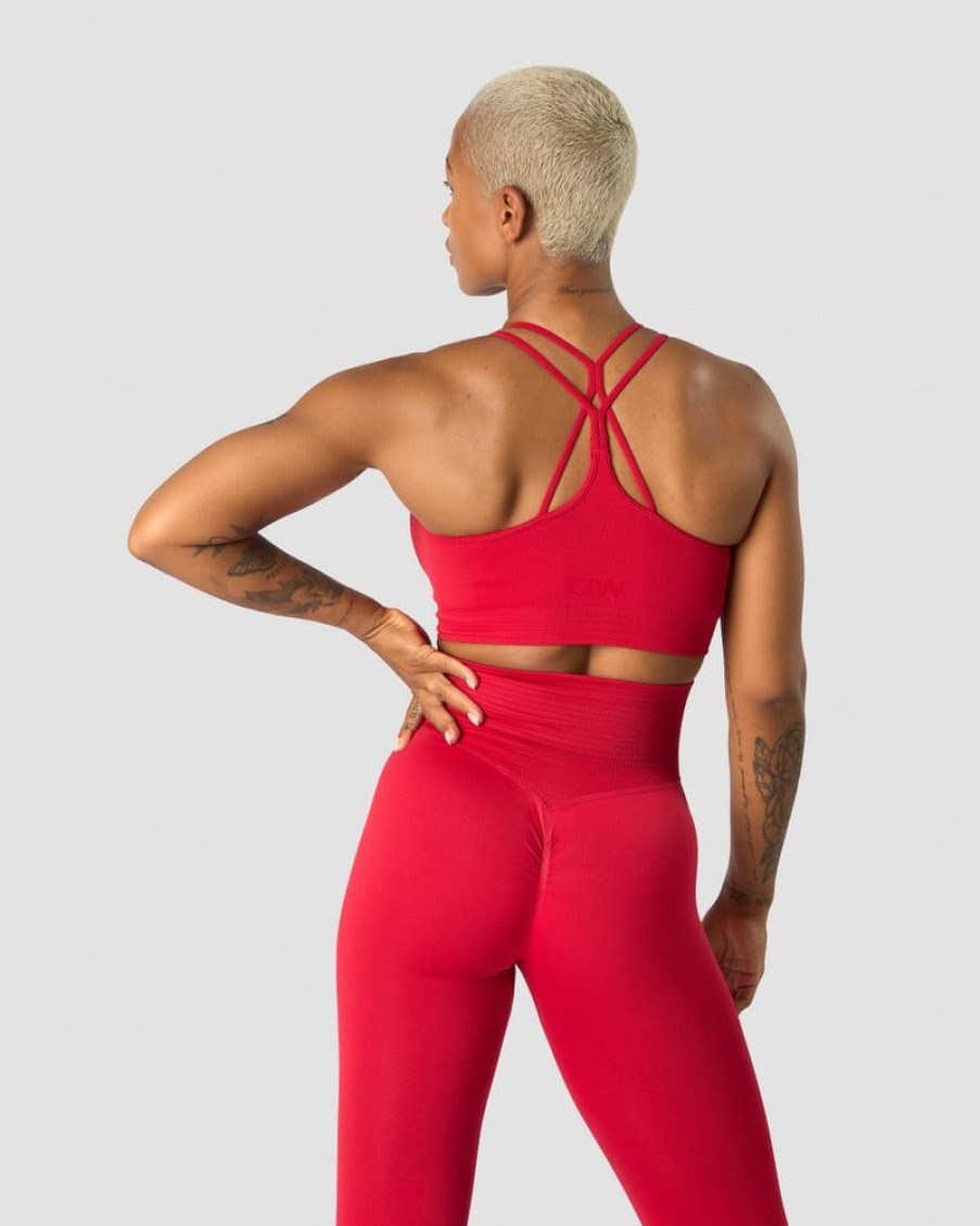 Naiset ICIW Urheiluliivit | Define Seamless Scrunch Sports Bra Red